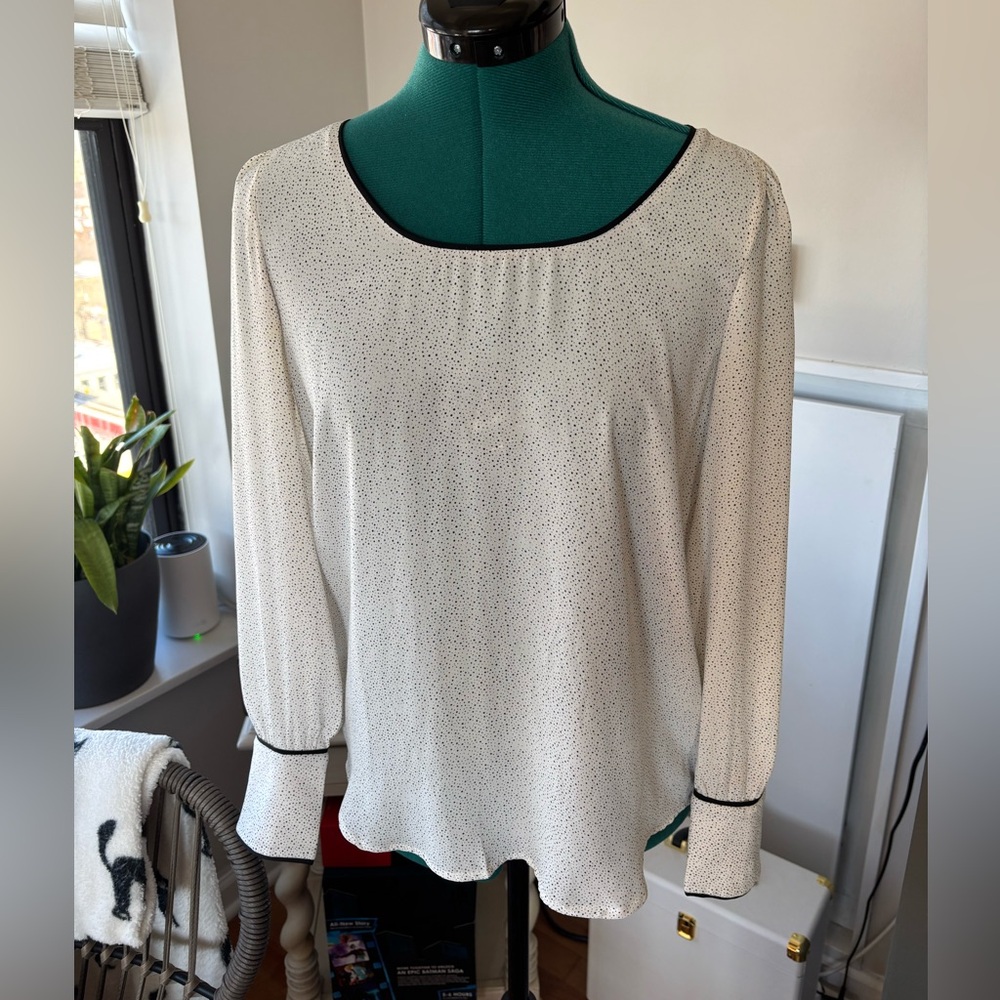 Loft polka dot bell sleeve peasant top, Small